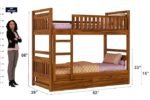 PAYAKITA FURNITURE Sheesham Wood Bunk Bed Design | Modern Dual-Level Sleeping Structure with Ladder - Image 4